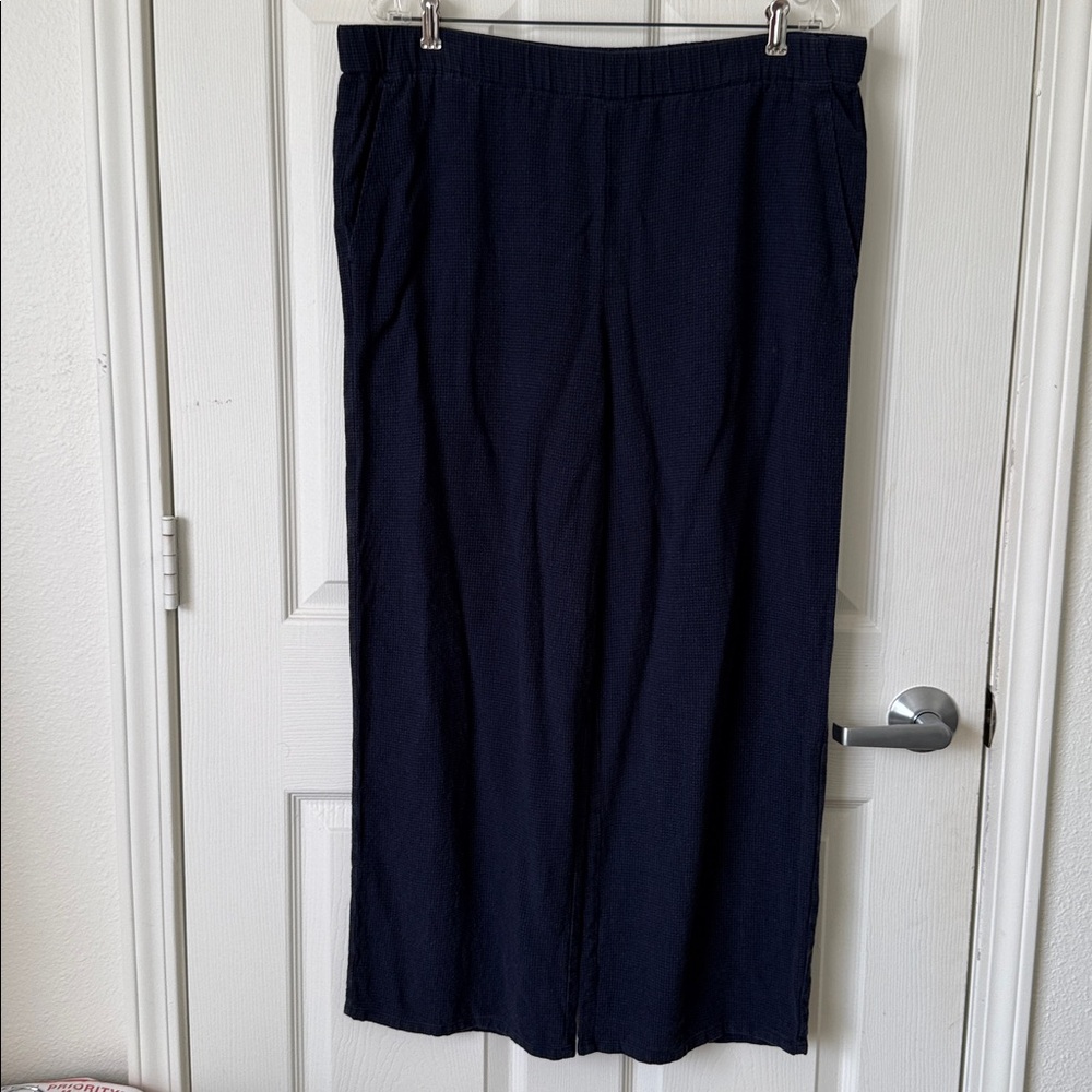 Eileen Fisher Navy Blue Wide Leg Petite/Small Pants.